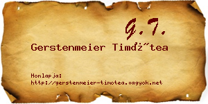 Gerstenmeier Timótea névjegykártya
